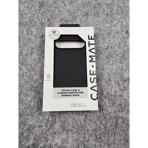 Case-Mate Black Tough Case & Screen Protector Pack for Google Pixel 9 /9 Pro NEW